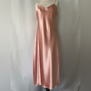 LC Lauren Conrad Blush Satin Maxi Dress